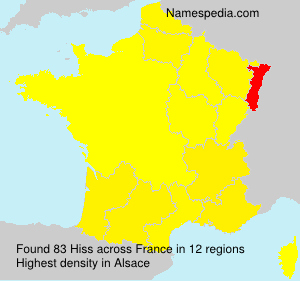 Surname Hiss in France