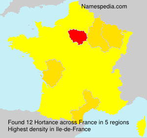 Surname Hortance in France