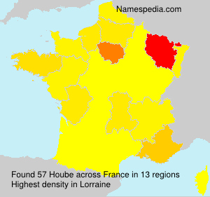 Surname Hoube in France