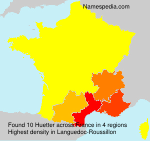 Surname Huetter in France