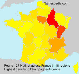 Surname Hutinet in France
