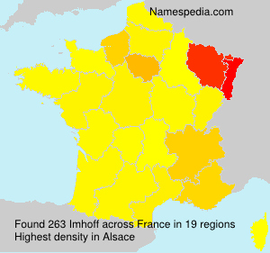 Surname Imhoff in France