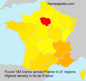 Surname Ivanov in France