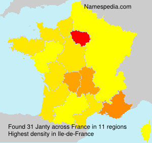 Surname Janty in France