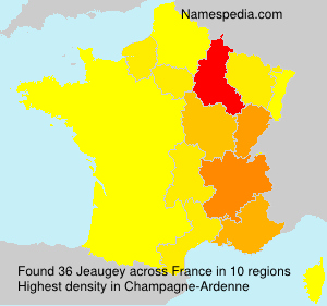 Surname Jeaugey in France