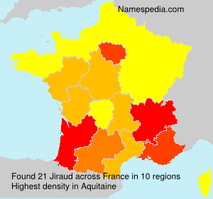 Surname Jiraud in France