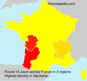 Surname Joum in France