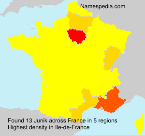 Surname Junik in France