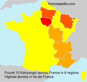 Surname Kahyaoglu in France