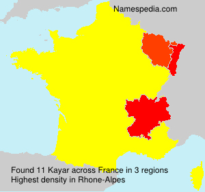 Surname Kayar in France