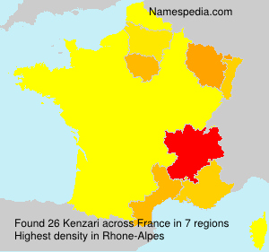 Surname Kenzari in France