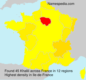 Surname Khalili in France