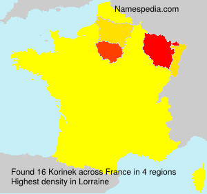 Surname Korinek in France