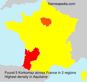Surname Korkomaz in France