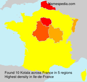 Surname Kotala in France