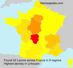Surname Lacore in France