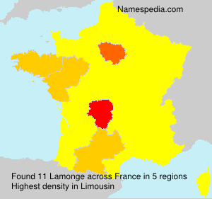 Surname Lamonge in France