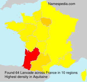 Surname Lanxade in France