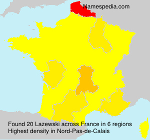 Surname Lazewski in France