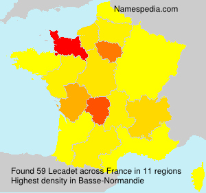 Surname Lecadet in France
