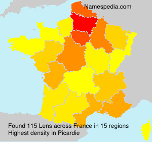 Surname Lens in France