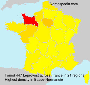 Surname Leprovost in France