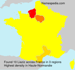 Surname Liaziz in France