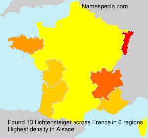 Surname Lichtensteiger in France