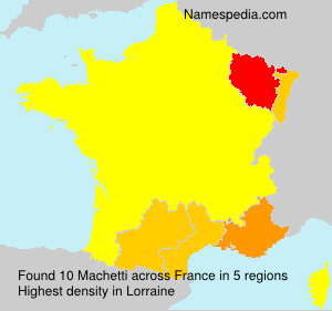 Surname Machetti in France