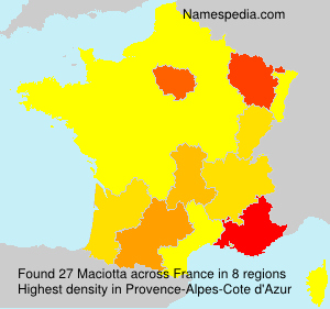 Surname Maciotta in France