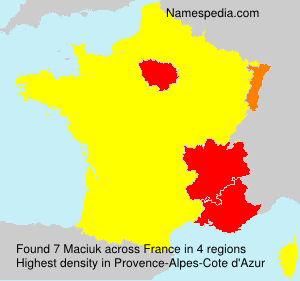Surname Maciuk in France