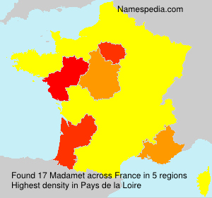 Surname Madamet in France