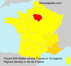Surname Madar in France