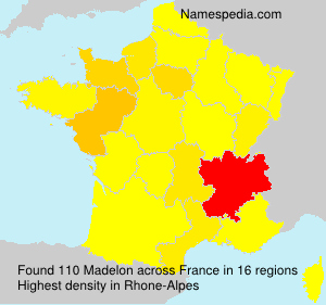 Surname Madelon in France