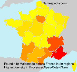 Surname Maldonado in France