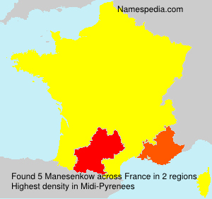 Surname Manesenkow in France