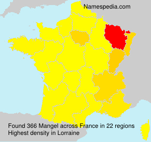 Surname Mangel in France