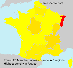 Surname Mannhart in France