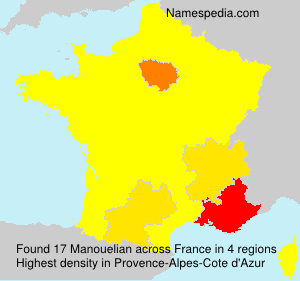 Surname Manouelian in France