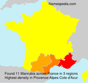 Surname Manrubia in France