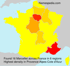 Surname Marcellet in France