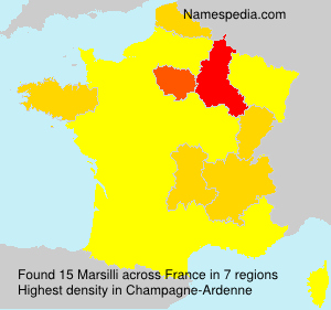 Surname Marsilli in France