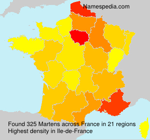 Surname Martens in France