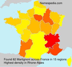 Surname Martignoni in France