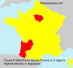 Surname Martinheira in France
