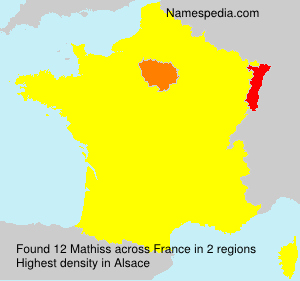Surname Mathiss in France