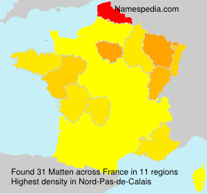 Surname Matten in France