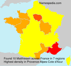 Surname Matthiesen in France
