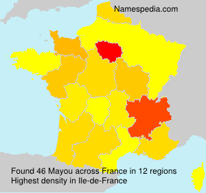 Surname Mayou in France