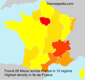 Surname Mazar in France